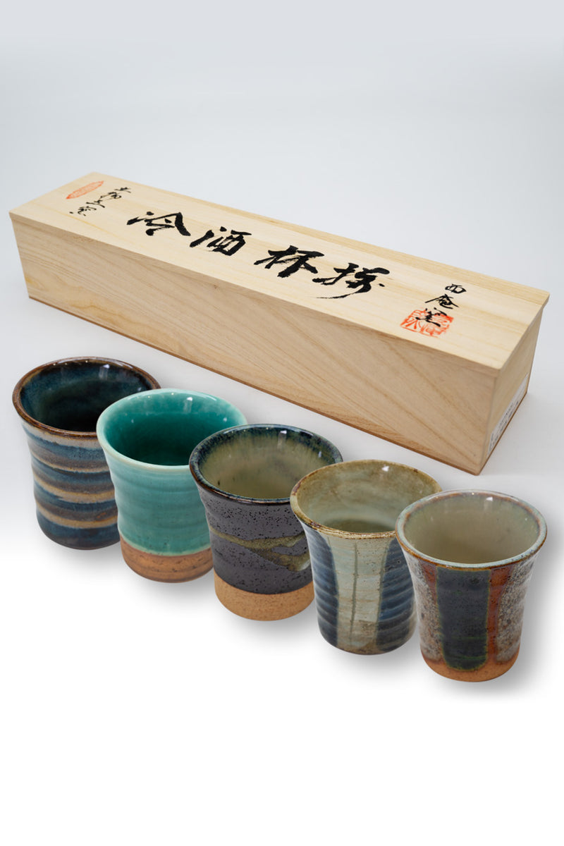 Sake Cup - Maruki kama Cold Sake set Gift Box