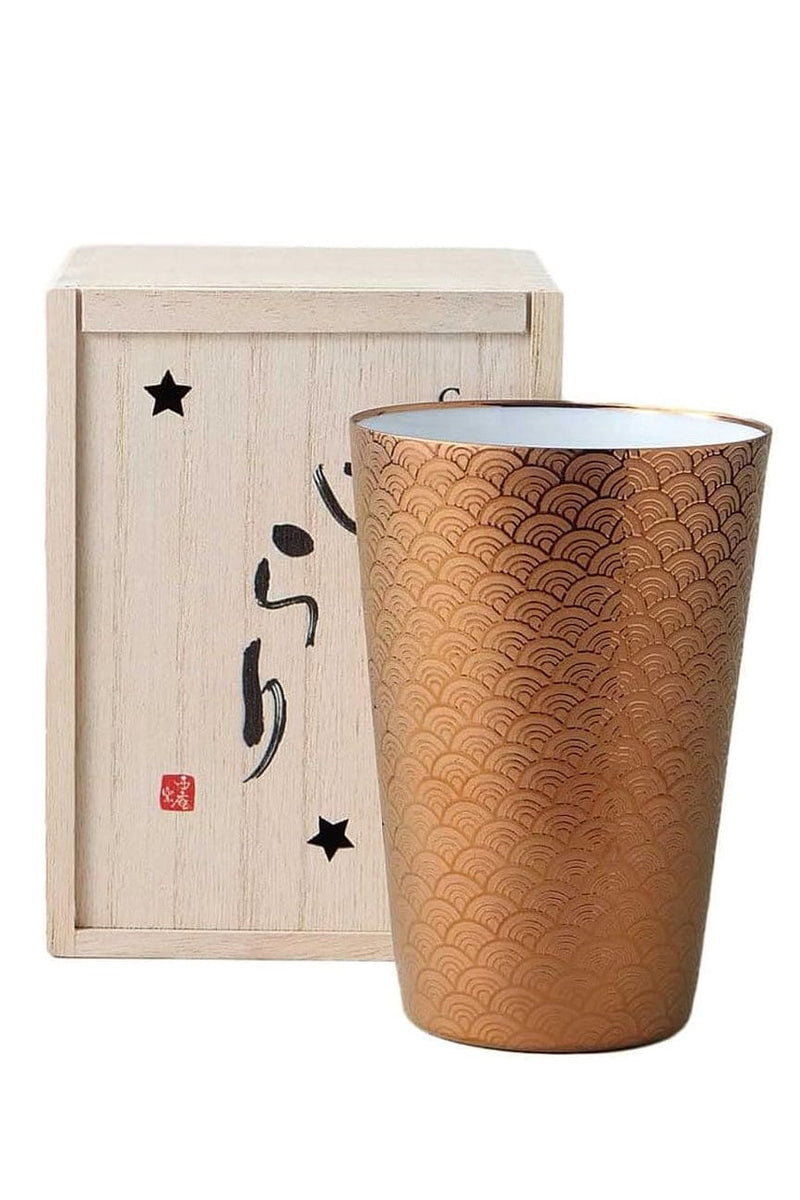 Kirari Usuhari Tumbler (Bronze) with Wooden Gift Box