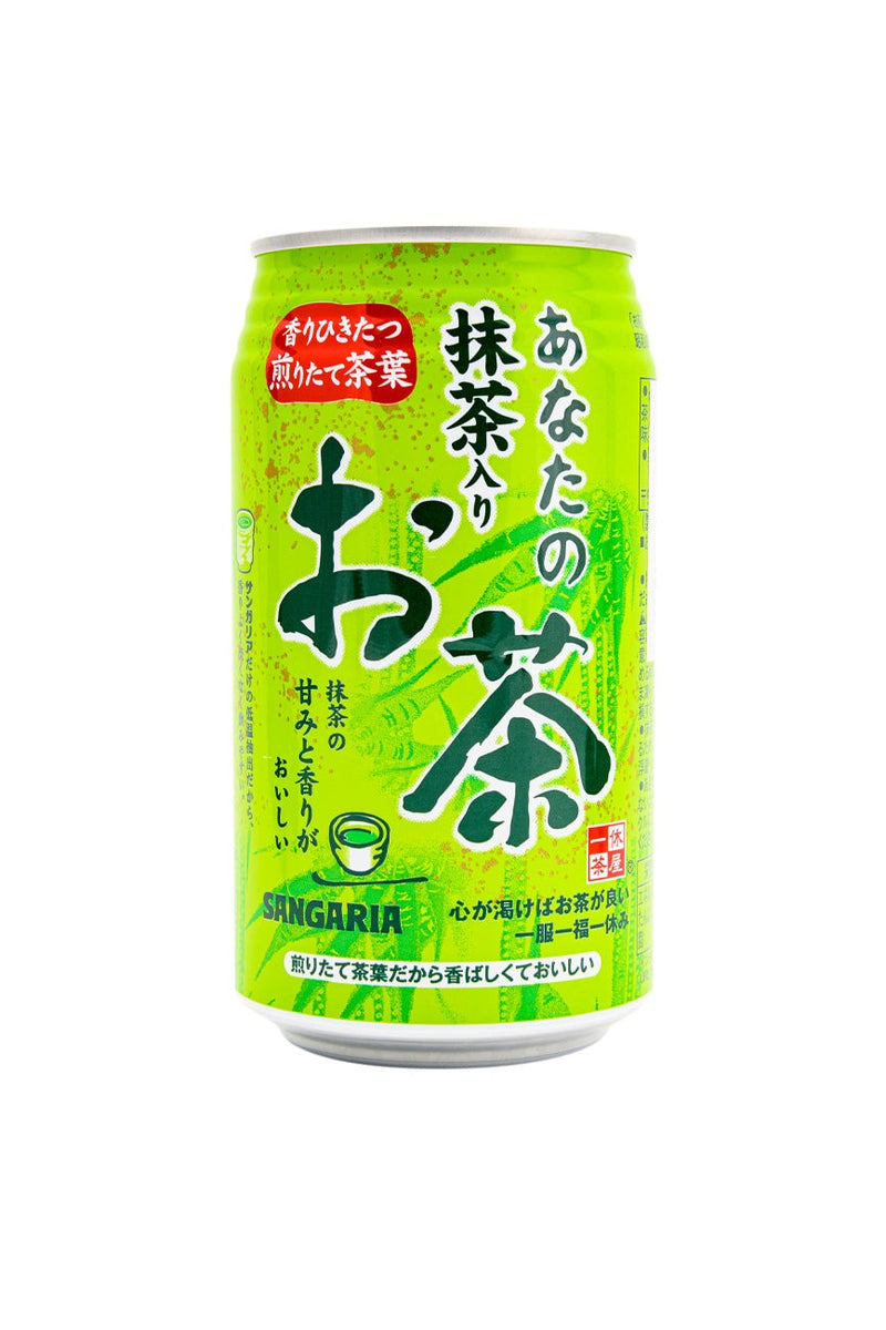 340gx24cans SANGARIA Anatano Matcha Iri Ocha (Green Tea Unsweetened drink with Matcha)
