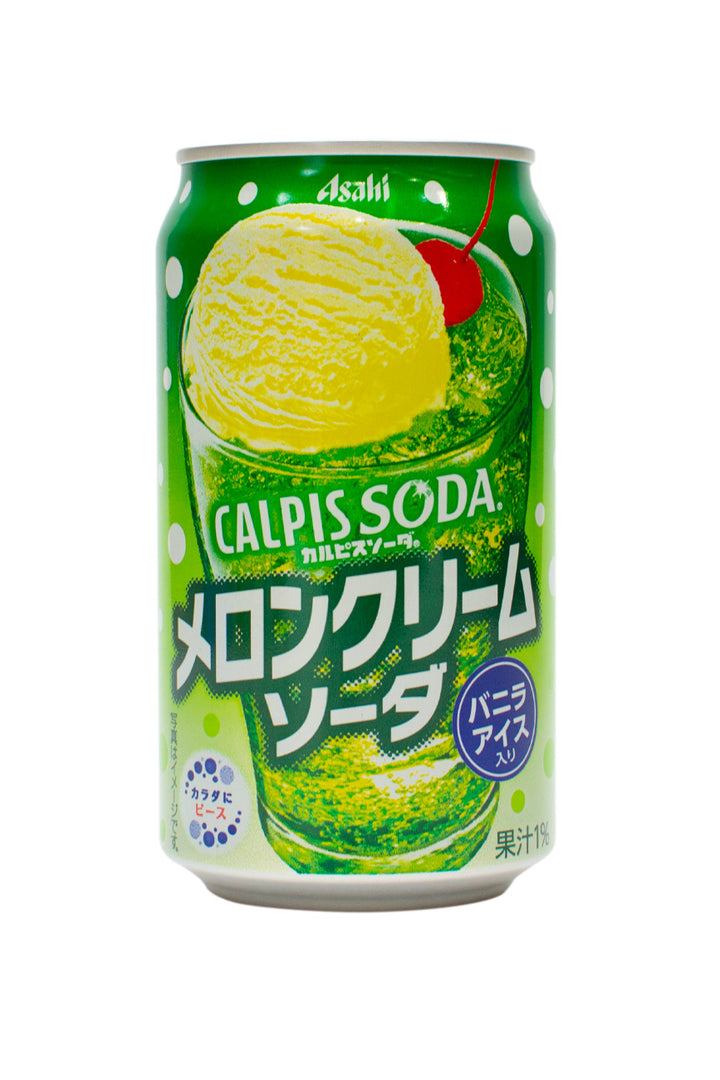 Asahi Calpis Soda Melon Cream Soda 350ml-Ichiba Junction