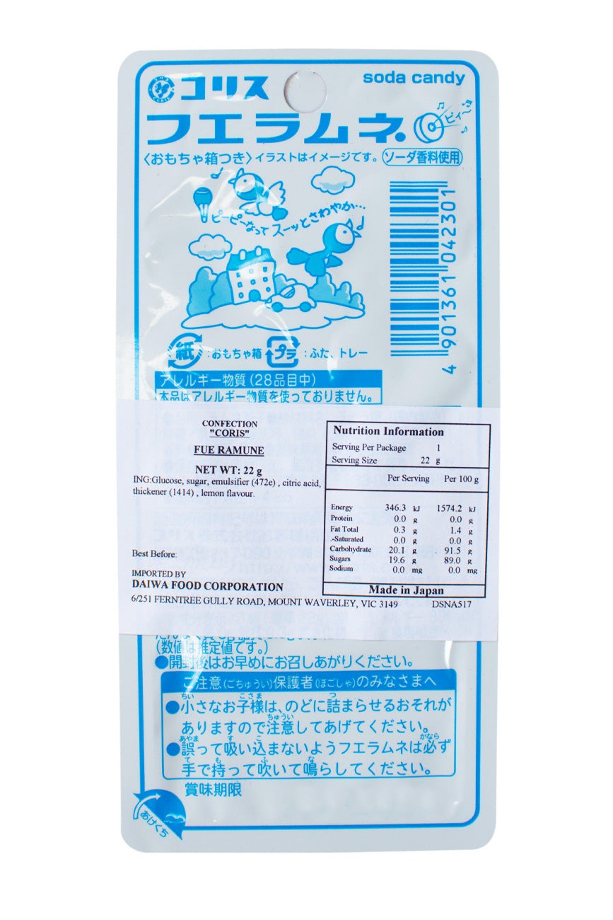 Coris Fue Ramune Original (Whistle Soda Pops) 8 pieces - Ichiba