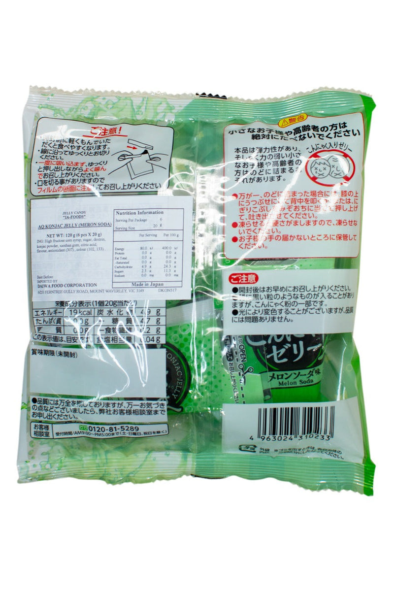 IA食品 こんにゃくゼリー メロンソーダ 20g×6個