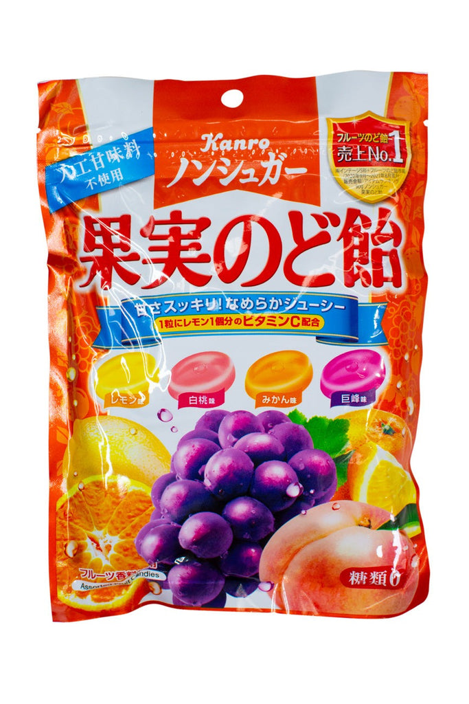 雲飴 Kanro Non Sugar Kajitsu Nodo Ame CANDY 90g - Ichiba Junction