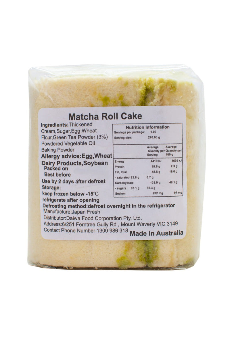 Matcha Roll Cake 270g | PU ONLY