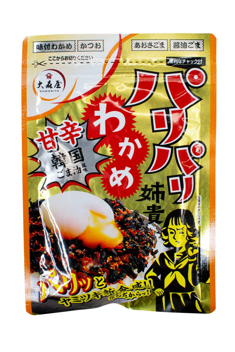 Omoriya Paripari WAKAME Korean Sesame Oil Flavor Amakara 30g